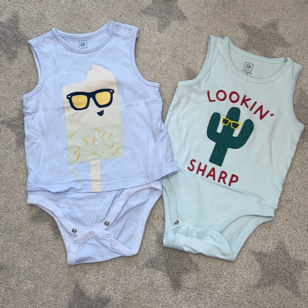 ❌SOLD❌Boys sleeveless onesies bundle